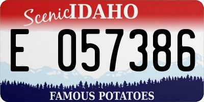 ID license plate E057386