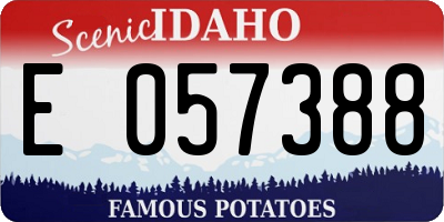 ID license plate E057388