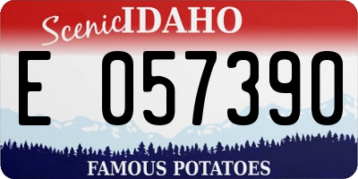 ID license plate E057390