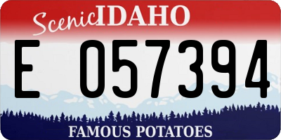 ID license plate E057394