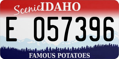 ID license plate E057396