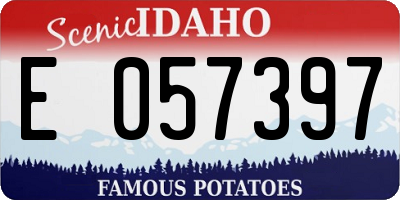 ID license plate E057397