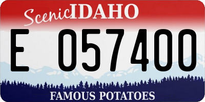 ID license plate E057400