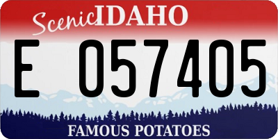 ID license plate E057405