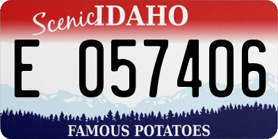 ID license plate E057406