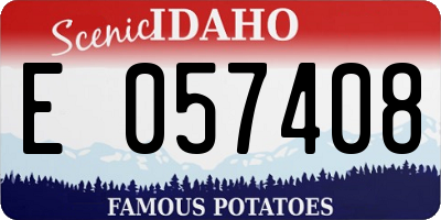 ID license plate E057408