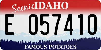 ID license plate E057410