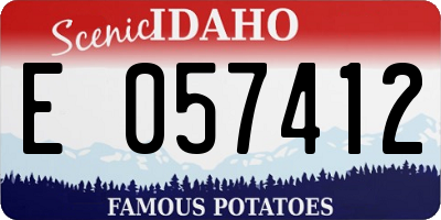 ID license plate E057412