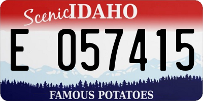 ID license plate E057415