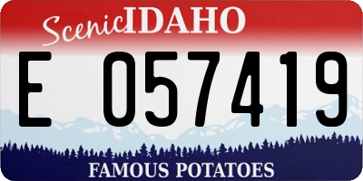 ID license plate E057419