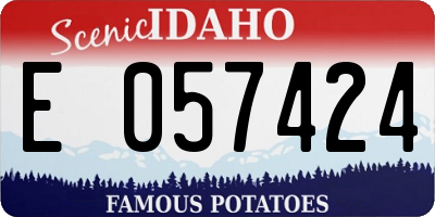 ID license plate E057424