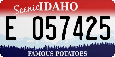 ID license plate E057425