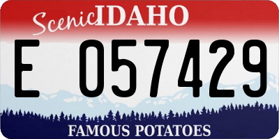 ID license plate E057429