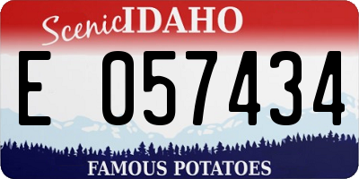 ID license plate E057434