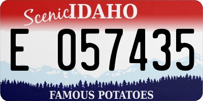ID license plate E057435