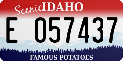 ID license plate E057437