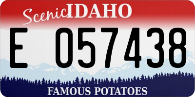 ID license plate E057438