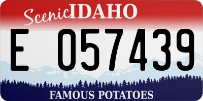 ID license plate E057439