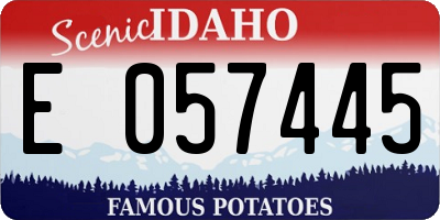 ID license plate E057445