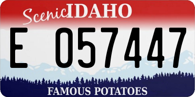 ID license plate E057447