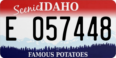ID license plate E057448