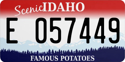 ID license plate E057449