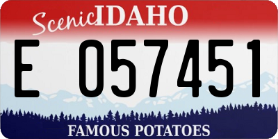 ID license plate E057451