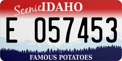 ID license plate E057453