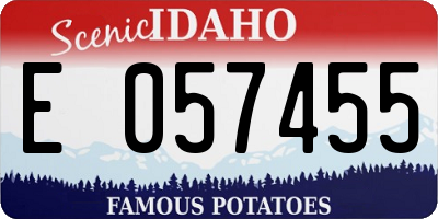 ID license plate E057455