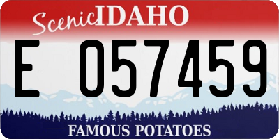 ID license plate E057459