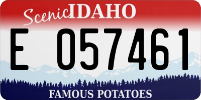 ID license plate E057461