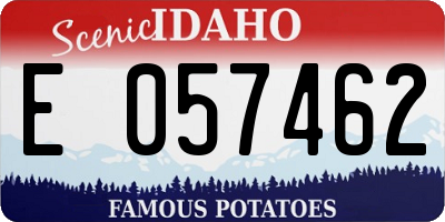 ID license plate E057462