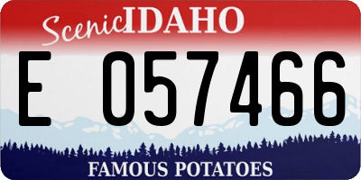 ID license plate E057466