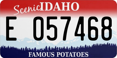 ID license plate E057468