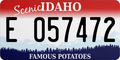 ID license plate E057472