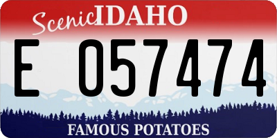 ID license plate E057474