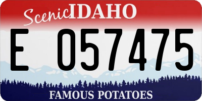 ID license plate E057475