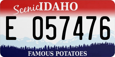 ID license plate E057476