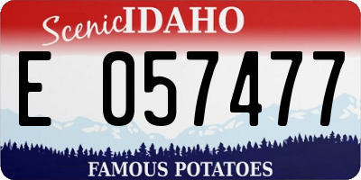 ID license plate E057477
