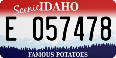 ID license plate E057478