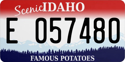ID license plate E057480