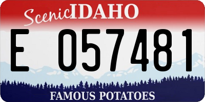 ID license plate E057481