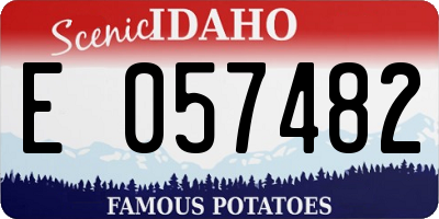 ID license plate E057482