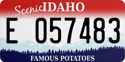 ID license plate E057483