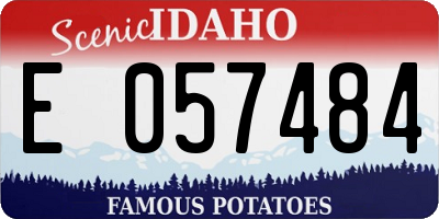 ID license plate E057484