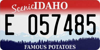 ID license plate E057485