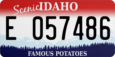 ID license plate E057486