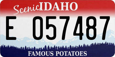 ID license plate E057487