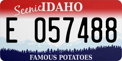 ID license plate E057488