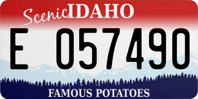 ID license plate E057490